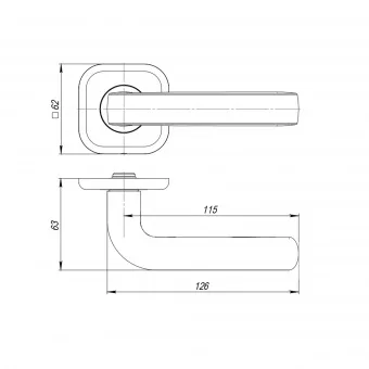 Ручка раздельная K.TRD62.TOROID.LITE BL-24 черный