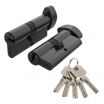 Цилиндровый механизм Z3002Knob80(30+10+40) с вертушкой BL черный