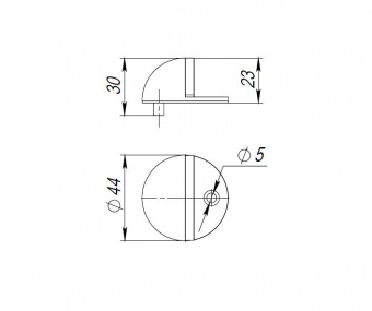 Упор дверной напольный DFIX/F50 (DS PF-50 ) CP-8 хром