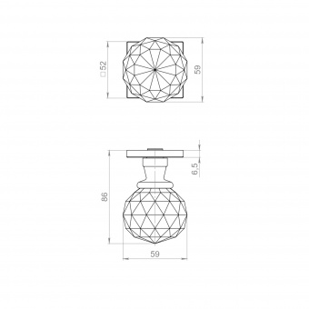 Ручка раздельная K.ART52.D.LUXURY BL-26 черный